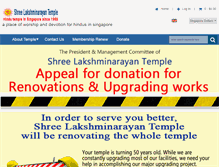 Tablet Screenshot of lakshminarayantemple.com